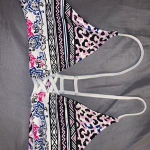 patterned women’s bathing suit/ swimsuit top